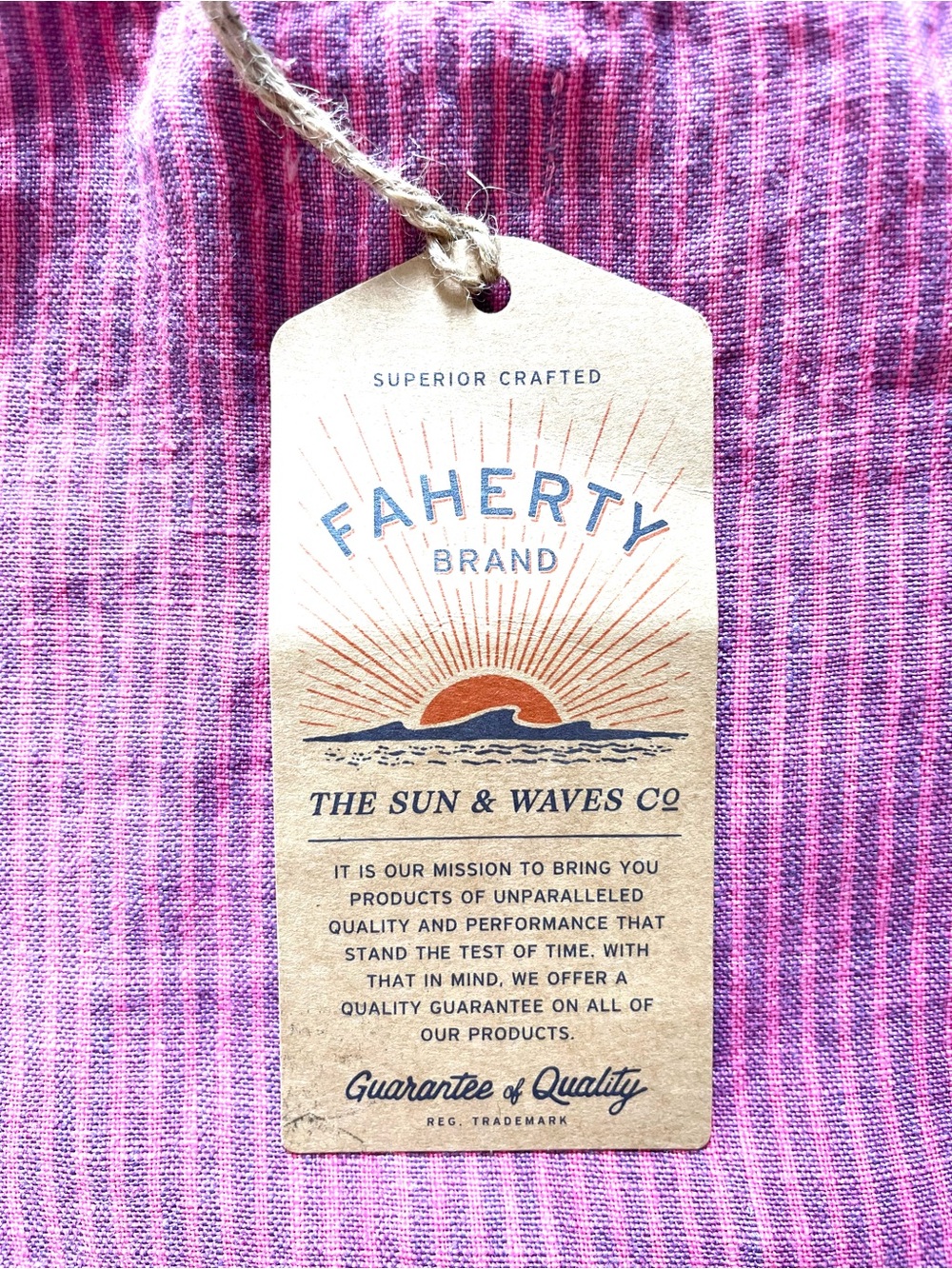 Faherty Byron Bay Dress – Ibis Rose Stripe – Medium – NWT - Picture 5 of 9